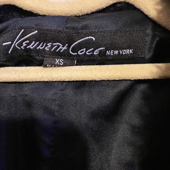 Kenneth Cole New York Womens Faux Fur Teddy Coat Black - Picture 3 of 7